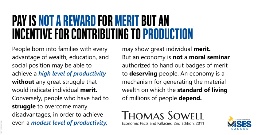 W1386: Thomas Sowell – Pay is Not a Reward for Merit