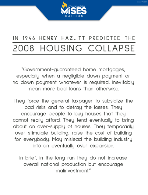 F1030: Henry Hazlitt - 2008 Housing Collapse