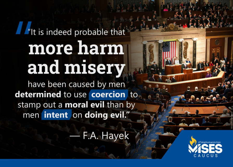 F1201: F.A. Hayek - More Harm and Misery by Using Coercion