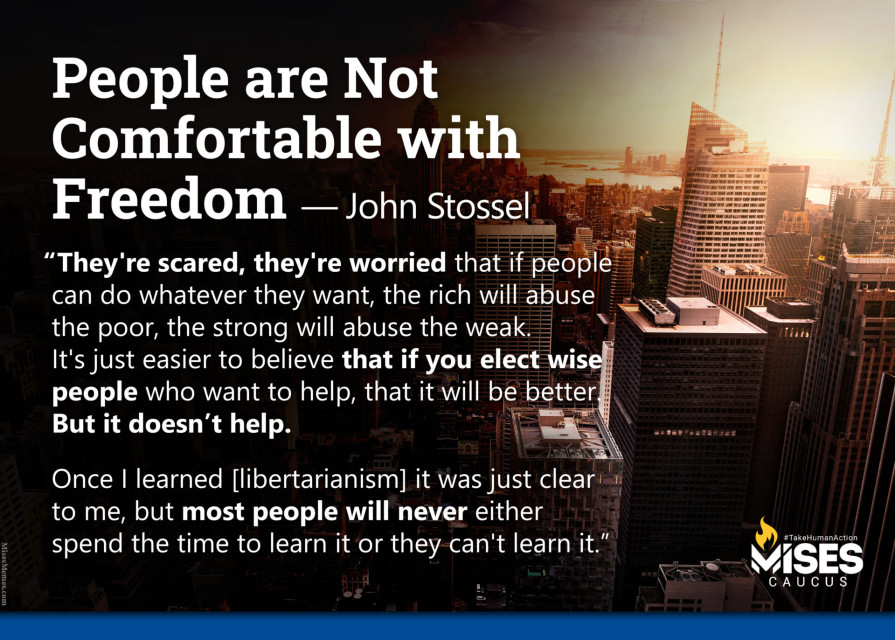 F1265: John Stossel - People Are Not Comfortable with Freedom