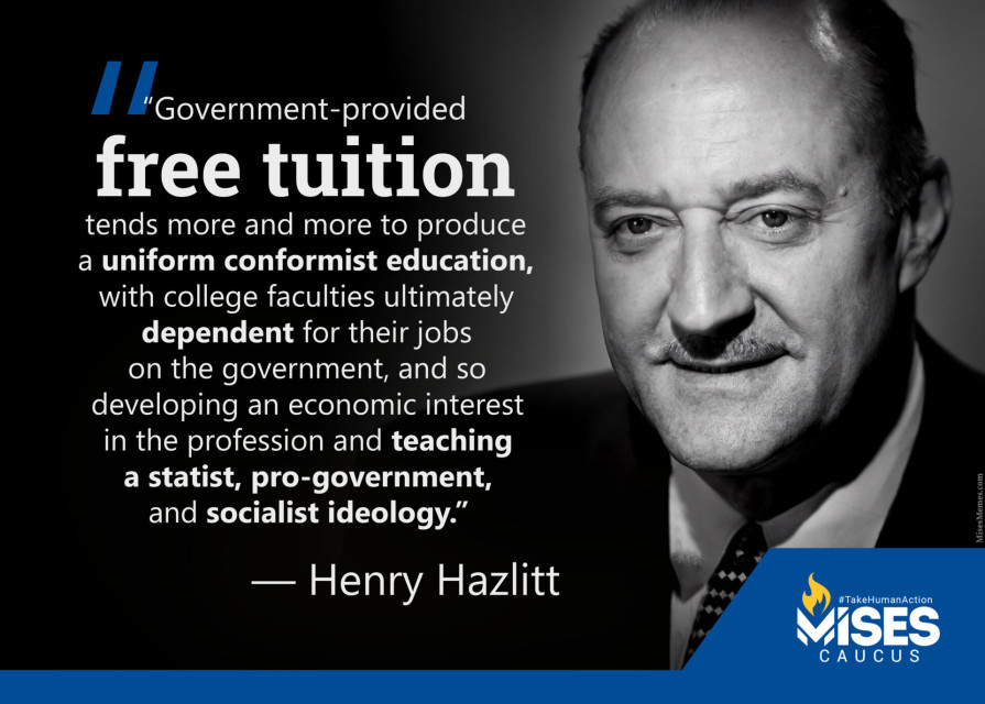 F1281: Henry Hazlitt - Government-Provided Free Tuition
