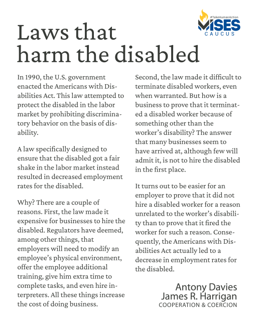 F1367: Antony Davies – Laws That Harm the Disabled